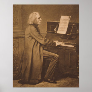Affiches Franz Liszt at the Piano