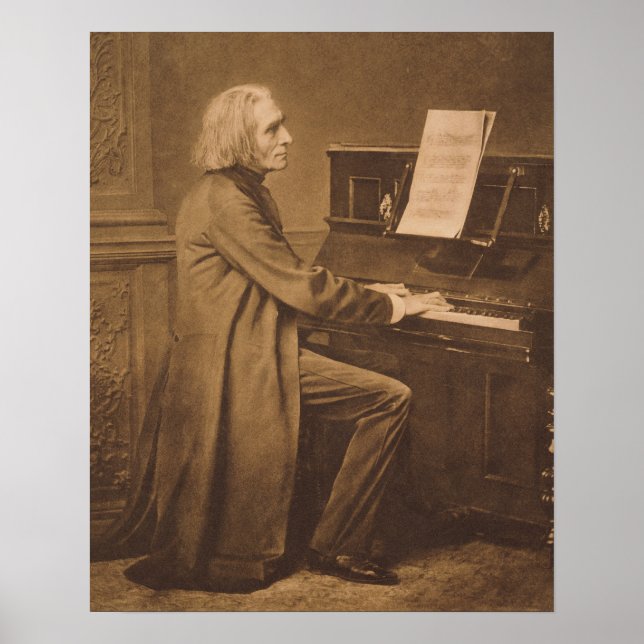Affiches Franz Liszt au piano (Devant)