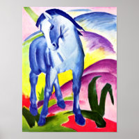 Franz Marc - Cheval Bleu I