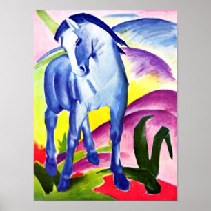 Affiches Franz Marc - Cheval Bleu I