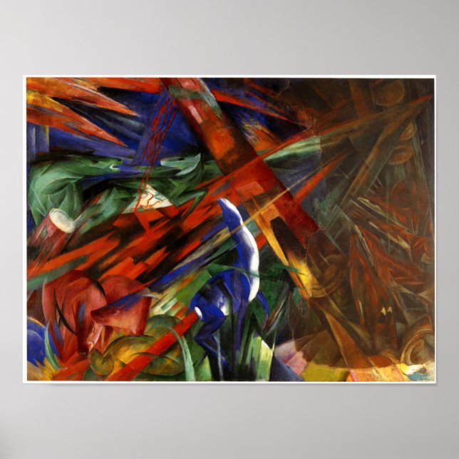 Affiches Franz Marc - Fate of the Animals, 1913 (Devant)