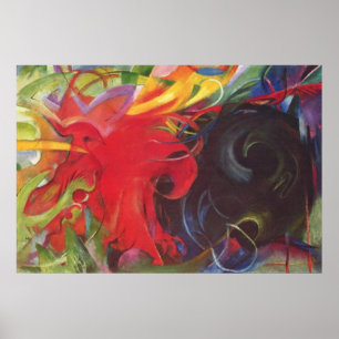 Affiches Franz Marc - Formes de combat 1914 Couleur Noir Ro