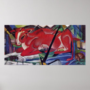 Affiches Franz Marc - la vache au monde