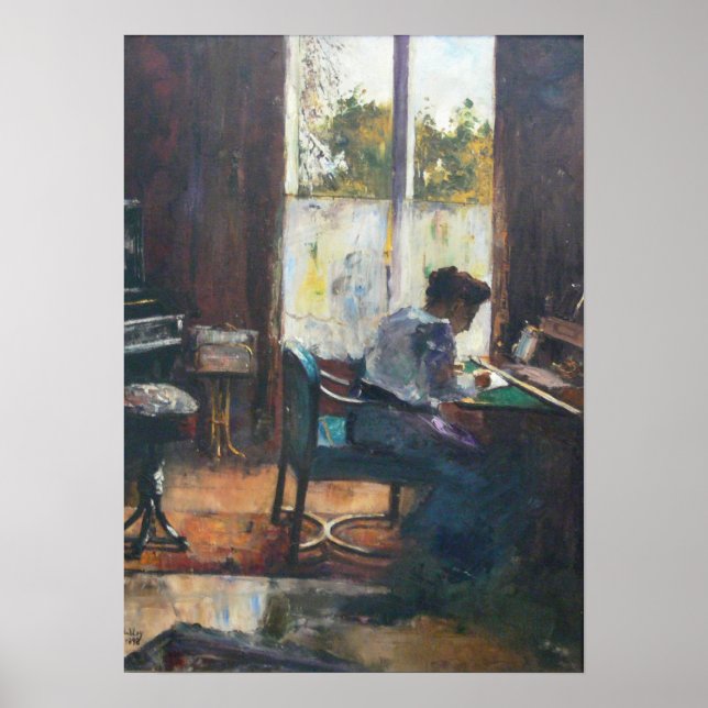 Affiches Frau am Schreibtisch (Devant)