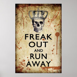 Affiches Freak et courez l'affiche partie de Halloween