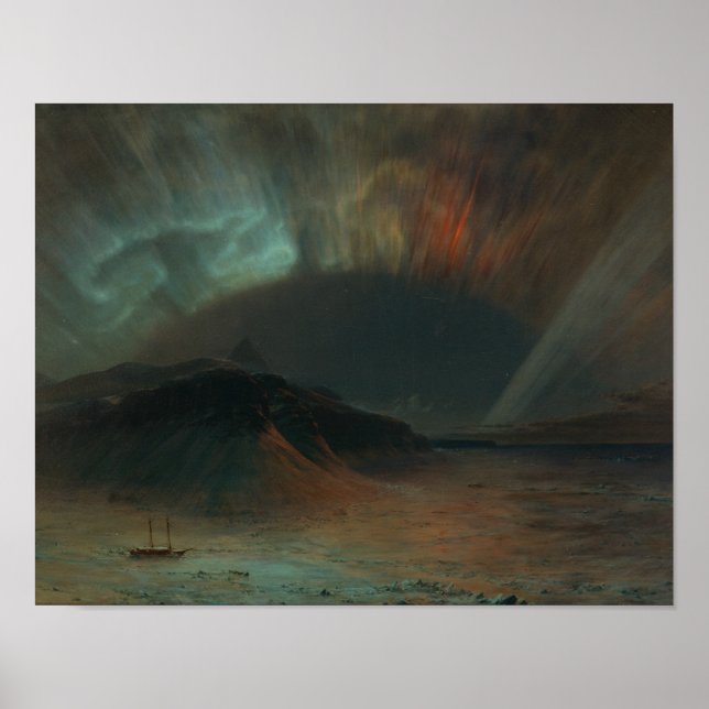 Affiches Frederic Edwin Church - Aurora Borealis (Devant)