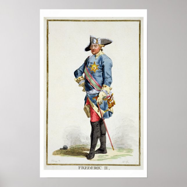 Affiches Frédéric II "le Grand" (1712-1786) Roi de Prusse (Devant)