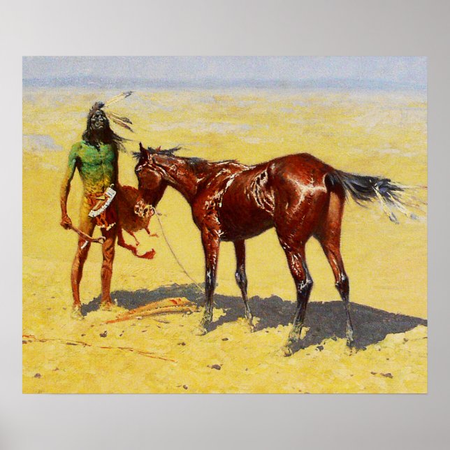 Affiches Frederic Remington Art Occidental "Chassé" (Devant)