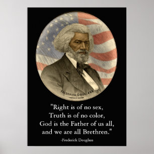 Affiches Frederick Douglass Quote Right Truth Black History