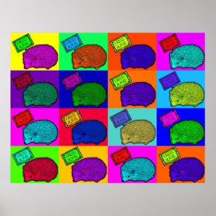Affiches Free Hugs Hedgehog Colorful Pop Art Popart