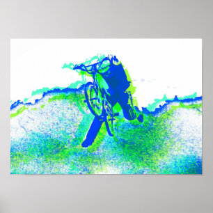 Affiches Freestyle BMX Rider en Cool Pop Art Style