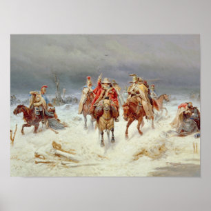 Affiches French Forces Crossing the River Berezina