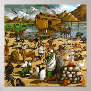 Affiches Fresque De Noé Et De L'Arche : Animaux, Arc En Cie