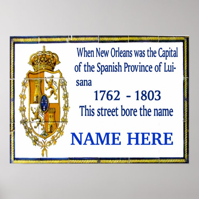 Affiches Fresque espagnole personnalisée (Devant)