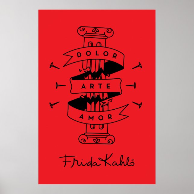 Affiches Frida Kahlo | Pain Art Love (Devant)