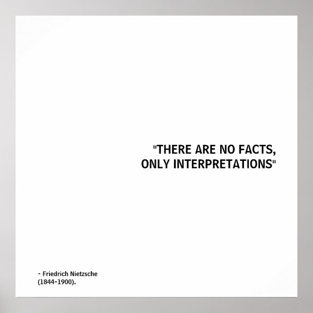 Affiches Friedrich Nietzsche Quote (Devant)