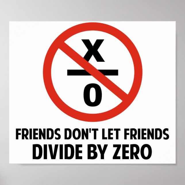 Affiches Friends Don't Divide by Zero (Devant)