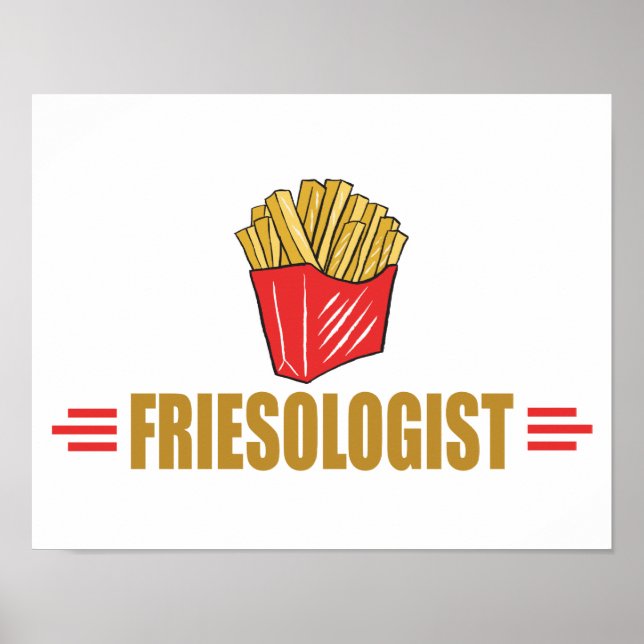 Affiches Frites françaises drôles (Devant)