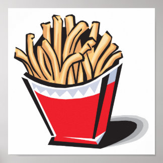 Affiches frites rétro design