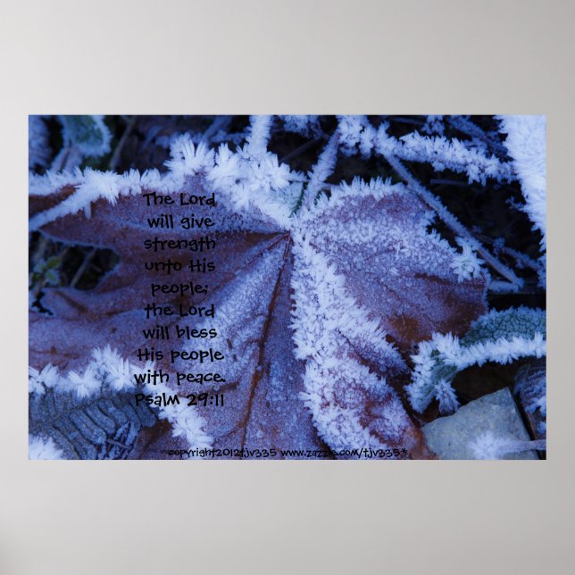 Affiches Froid sur la feuille 2 Imprimer avec verso de l'éc (Devant)