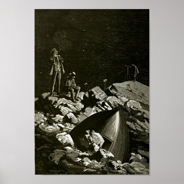 Affiches From the Earth to the Moon by Jules Vern art 2 (Devant)