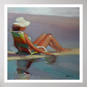 Affiches Front Row Sea - Femme à la plage