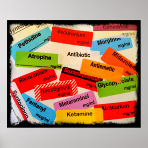 AFFICHES FRONTIÈRE DE GRUNGE ÉTIQUETTE COLORÉ