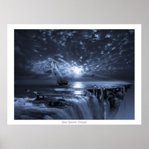 Affiches Frontière finale Voyager. La société plate de l