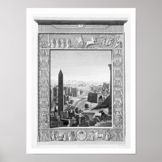 Affiches Frontispiece au volume 1 de la "Description de l'E (Devant)