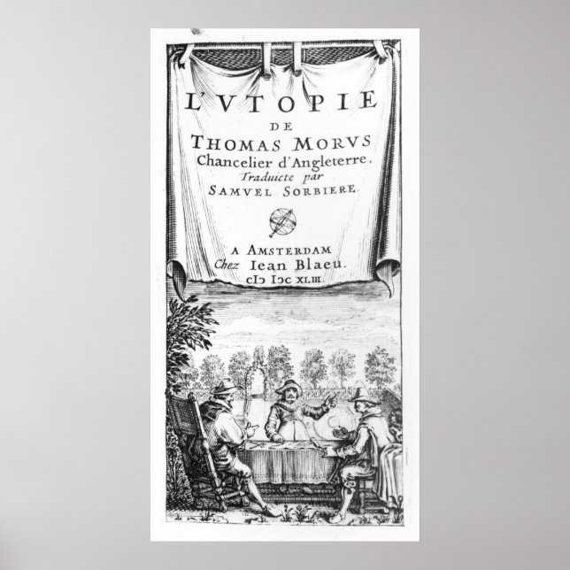 Affiches Frontispiece, 'L'utopie de Thomas More' (Devant)