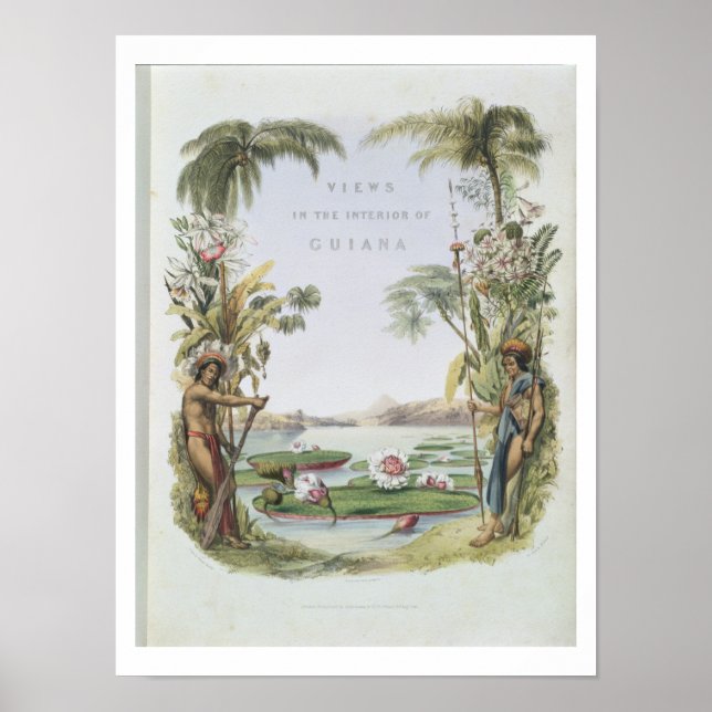 Affiches Frontispiece to 'Views in the Interior of Guiana', (Devant)