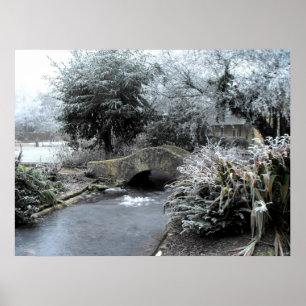 Affiches Frost et glace dans un jardin Somerset