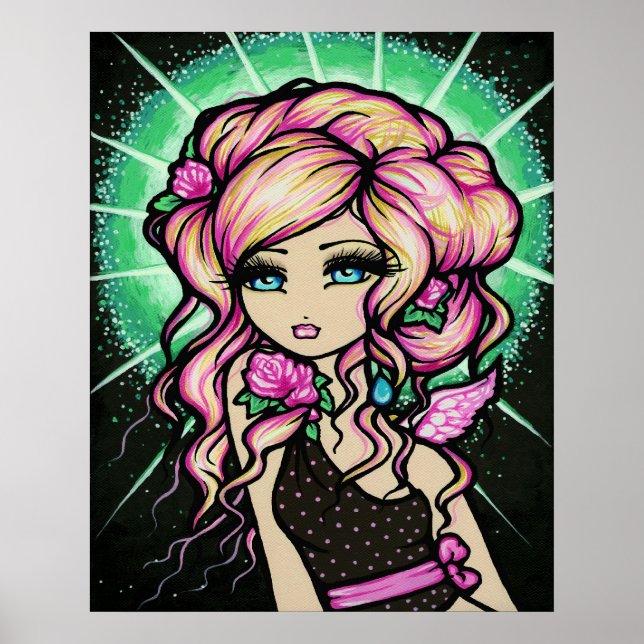 Affiches Frosted Rose Angel Fairy Fantasy Art (Devant)