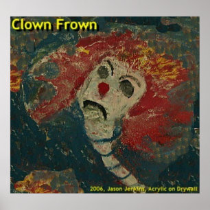 Affiches Frown Clown se traduit par Fronce de Clown, mais u