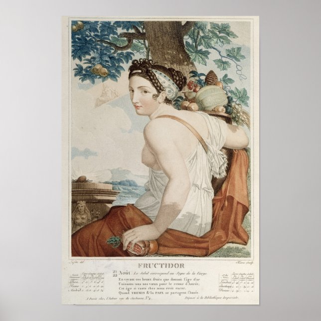 Affiches Fructidor douzième mois du calendrier républicain (Devant)