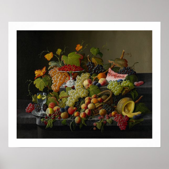 Affiches Fruit abondant, 1858 (huile sur toile) (Devant)