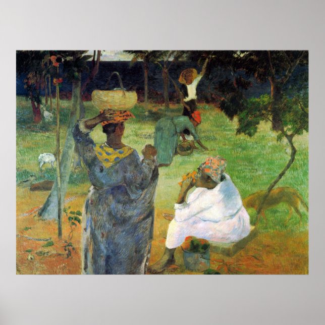 Affiches Fruit Mango par Eugène Henri Paul Gauguin (Devant)