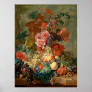 Affiches Fruit Piece - Jan vont Huysum (1722)