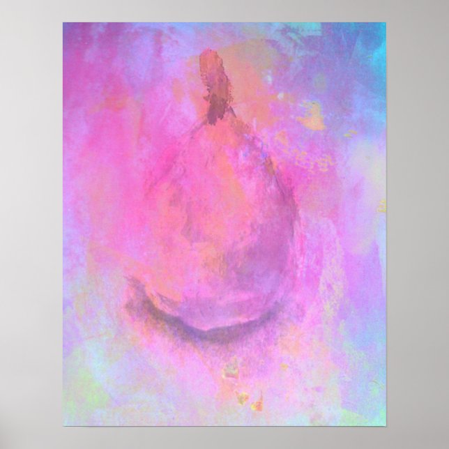 Affiches Fruit Pur Abstrait Encore Vie En Rose (Devant)