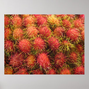 Affiches Fruit tropical rambutan