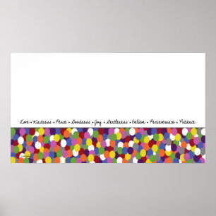 Affiches Fruits de l'Esprit Points Art Imprimer
