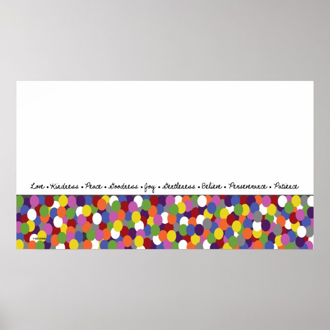 Affiches Fruits de l'Esprit Points Art Imprimer (Devant)