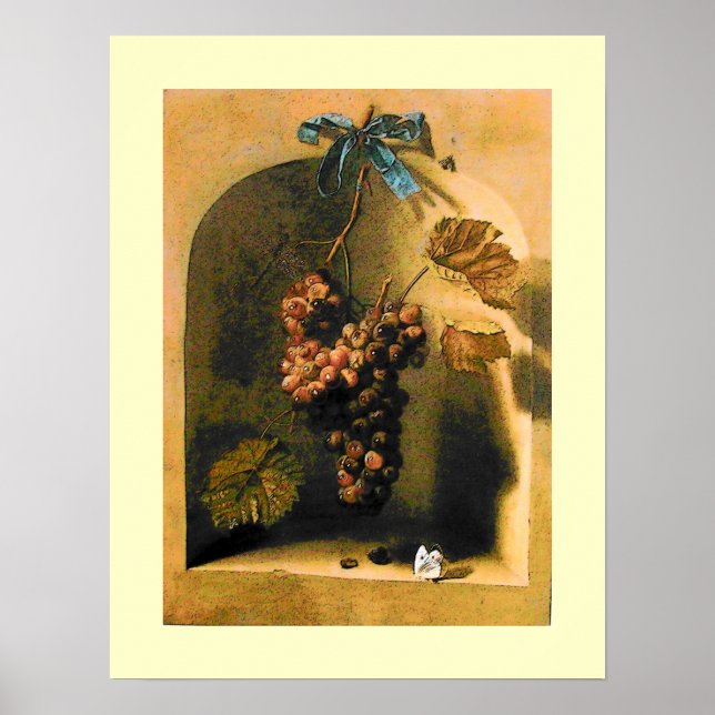 Affiches FRUITS DE SAISON -PROSPÉRITÉ crème brun jaune (Devant)