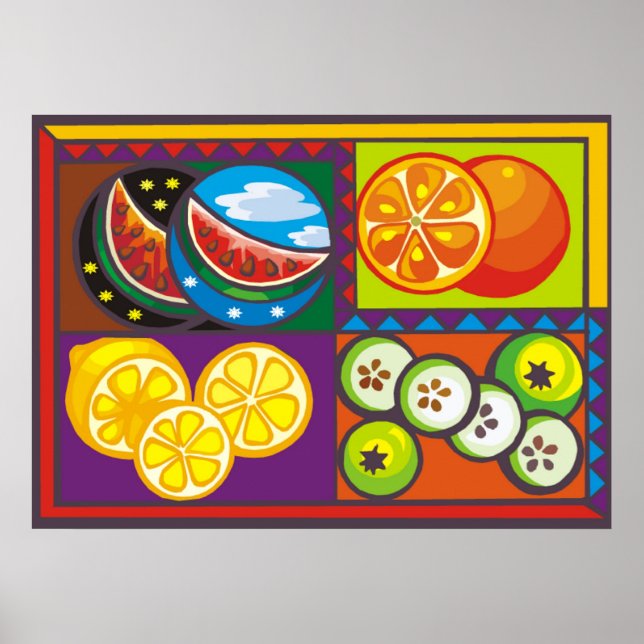 Affiches Fruits soignés (Devant)
