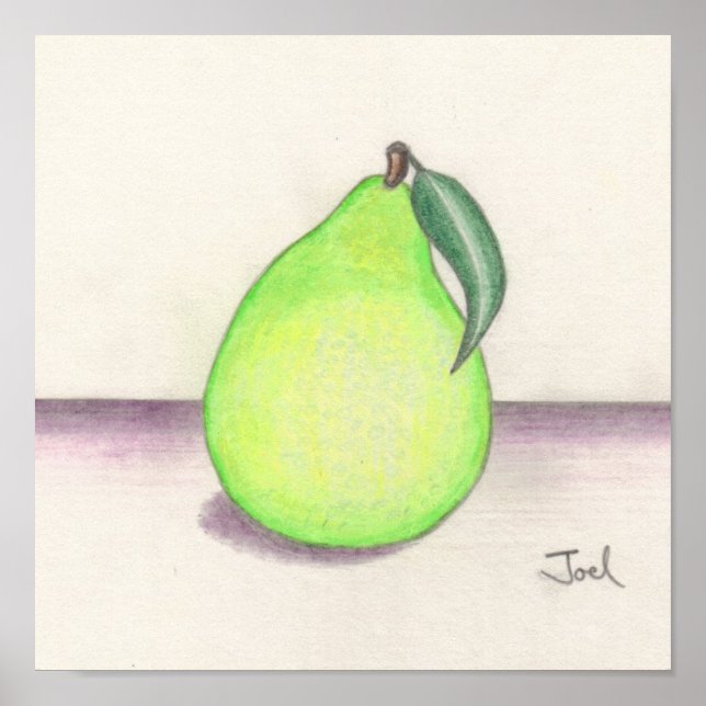 Affiches FRUITY PEAR print (11"x11") (Devant)