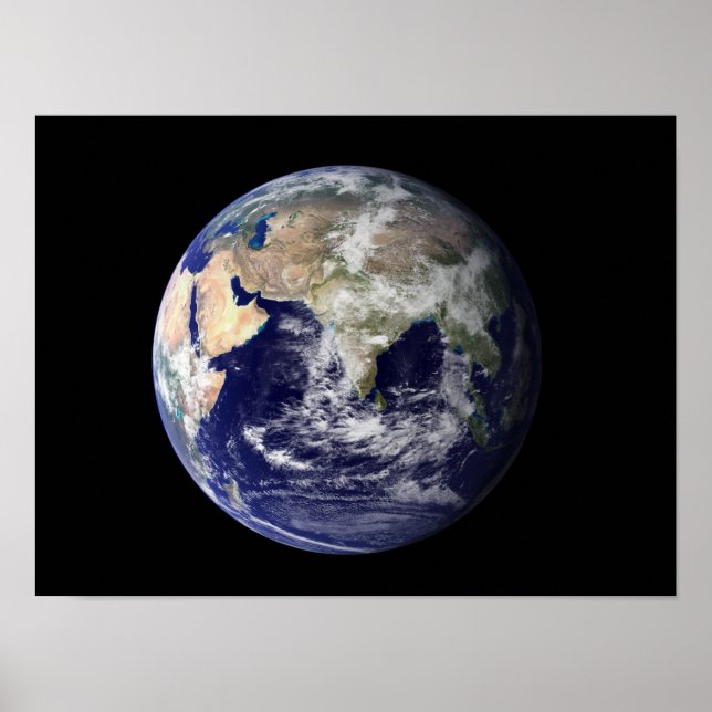 Affiches Full Earth showing Europe and Asia (Devant)