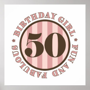 Affiches Fun & Fabulous Cadeaux 50e anniversaire