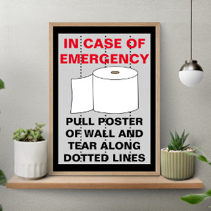 Affiches Funky Toilette Papier Salle de bain