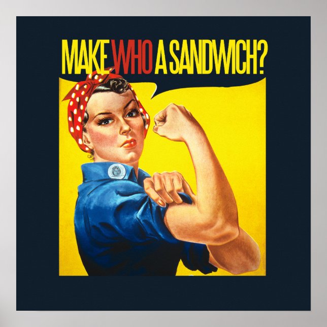 Affiches Funny Feminist Rosie Riveter humour (Devant)