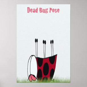 Affiches Funny Ladybug Dead Bug Yoga Pose
